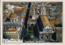Carica l&#39;immagine nel visualizzatore di Gallery, Cartolina Catania Panoramica aerea del Duomo (131) Arcangelo Santagati Editore