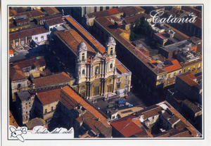 Cartolina Catania veduta aerea di Piazza San Francesco (138) Arcangelo Santagati