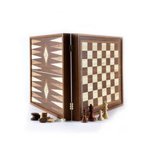 Carica l&#39;immagine nel visualizzatore di Gallery, Set Scacchi e Backgammon in legno in Stile Classico 27x27cm